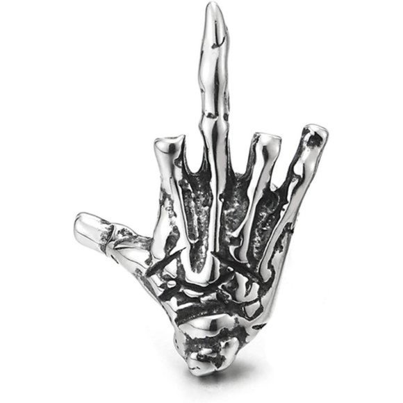 Skeleton Punk Bikers Earrings - Picture 3 of 6